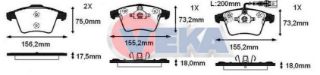 FREN BALATA ÖN FISLI VOLKSWAGEN TRANSPORTER V 1.9 TDI 2003-2011 / TRANSPORTER V 2.5 TDI 2003-2011 / TRANSPORTER VI 2.0 TDI 2009- / TRANSPORTER VI 2.0 TDI BITDI 2009- resmi