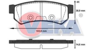 FREN BALATA ARKA CHEVROLET LACETTİ (J200) 1.6İ 2006-2012 / CHEVROLET LACETTİ (J200) 1.4İ 16V 2006-2012 resmi