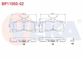 FREN BALATA ARKA TOYOTA AVENSİS (T22) 2.0 D-4D 1997-2003 resmi