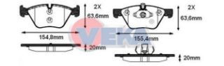 FREN BALATA ÖN BMW 5 SERISI (E60) 520 D 2003-2010/ 5 SERISI (E60) 520 İ 2003-2010/ 3 SERISI (E90) 320 D 2005-2011/ 3 SERISI (E90) 316 İ 2005-2011/ 3 SERISI (E90) 325 İ 2005-2011 resmi