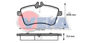 FREN BALATA ÖN MERCEDES B SERISI (W245) B 200 CDI 2005-2011 / MERCEDES A SERISI (W169) A 200 2004-2012 / MERCEDES B SERISI (W245) B 200 CDI 2005-2011 resmi