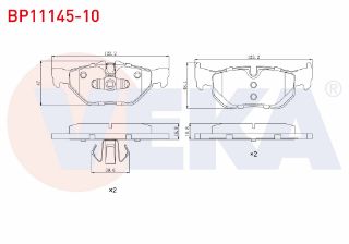 FREN BALATA ARKA İKAZLI BMW 3 SERISI (E90) 320 D 2005-2011 resmi