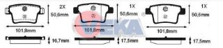 FREN BALATA ARKA FORD MONDEO III 2.0İ 16V 2000-2007 / MONDEO III 2.2 TDCI 2000-2007 / MONDEO III 2.0 TDCI 2000-2007 / JAGUAR X-TYPE 2.0İ 2001-2009 / X-TYPE 2.0 D 2006-2009 / X-TYPE 2.5İ 2001-2009 resmi