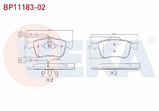 FREN BALATA ÖN FISLI ALFA ROMEO 159 (939) 1.8 TBI 2006-2011/ 159 (939) 1.9 JTDM 2006-2011/ 159 (939) 2.0 JTDM 2006-2011/ BRERA 2.0 JTDM 2006-2011/ SPIDER (939) 2.0 TS 2006- resmi