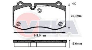 FREN BALATA ÖN MERCEDES S SERISI (W221) S 320 CDI 2005-2013 / MERCEDES S SERISI (W221) S 350 2005-2013 resmi