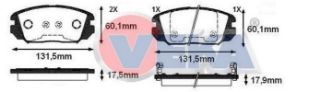 FREN BALATA ÖN İKAZLI HYUNDAİ SONATA V 3.3İ V6 2005-2010 / HYUNDAİ GRANDEUR 3.3İ 2005-/ HYUNDAİ GRANDEUR 2.2 CRDI 2005- / HYUNDAİ SONATA V 2.4İ 2005-2010 resmi