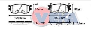 FREN BALATA ÖN İKAZLI HYUNDAİ ACCENT ERA 1.5 CRDI 2006-2012 / ACCENT ERA 1.4İ 16V 2006-2012 / ACCENT ERA 1.6 CVVT 2006-2012/ I20 (PB, PBT) 1.4 CRDI 2008-2015/ KİA RİO II 1.5 CRDI 2006-2011 resmi