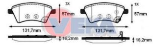 FREN BALATA ÖN SUZUKİ SX4 (GY) 1.5 VVT-I 2006-2013 / SX4 (GY) 1.6 4X4 2006-2013 / FIAT SEDICI 1.6 16V 2006- resmi