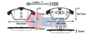 FREN BALATA ÖN FISLI CITROEN C5 III (RD) 1.6 HDI 2008-2015/ MONDEO IV 2.0İ 2007-2014/ MONDEO IV 1.6 TDCI 2007-2014/ FREELANDER II 2.2 TD4 2006-2014/ S60 II 1.6 D 2010-/ JAGUAR XK 4.2İ 2006- resmi