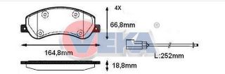 FREN BALATA ÖN FISLI FORD TRANSİT (V347) 2.4 TDCI - 3.2 TDCI (ARKADAN ITISLI) 2006-2014 / TRANSİT (V348) 2.2 TDCI - 3.2 TDCI 2006-2014 / VW AMAROK 2.0 TDI - 2.0 BITDI - 2.0 TSI 2010- resmi