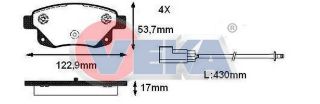 FREN BALATA ARKA FISLI FORD TRANSİT (V347) 2.2 TDCI - 2.4 TDCI - 3.2 TDCI 2006-2014 / TRANSİT (V348) 2.2 TDCI 2006-2014 resmi