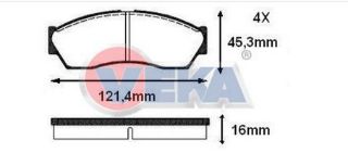 FREN BALATA ÖN TATA INDICA 1.4 L 1998-2003 / INDICA 1.4 D 1998-2003 / INDIGO 1.4 2003- / INDIGO 1.4 D 2003- / ROVER CİTYROVER 1.4İ 2004-2005 resmi