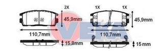 FREN BALATA ARKA İKAZLI CHEVROLET CAPTIVA (C100) 2.0 D 2006-2012 / CAPTIVA (C140) 2.0 D 2012-2014 / OPEL ANTARA 2.0 CDTI A-T 2007- resmi