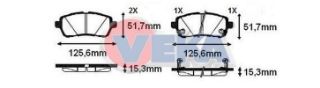 FREN BALATA ÖN FORD FİESTA VI 1.25İ 2008-2012 / FİESTA VI 1.4 TDCI 2008-2012 / FİESTA VI 1.6 TDCI 2008-2012 / DAİHATSU MATERIA 1.5 2006-/ SUZUKİ BALENO 1.2İ 2016-/ MAZDA 2 1.5İ 2007-2015 resmi