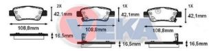 FREN BALATA ARKA İKAZLI HONDA CR-V III 2.0 I-VTEC 2006-2012 / CR-V III 2.2İ CTDI 2006-2012/ CR-V IV 1.6İ DTEC 2012-/ CR-V IV 2.0 2012-/ CR-V IV 2.2İ İKAZLI 2012- resmi