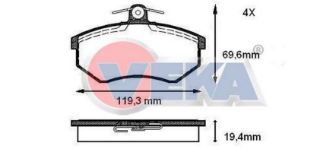 FREN BALATA ÖN AUDI 80 (89,89Q,8A,B3) 2.0 1986-1991 / 100 (44,44Q,C3) 1.8 1982-1990 resmi
