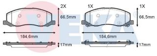 FREN BALATA İKAZLI ÖN OPEL INSIGNIA 2.0 T 18 JANT 2008- / INSIGNIA 2.0 CDTI 2008- resmi