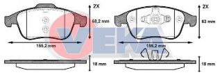 FREN BALATA ÖN RENAULT LAGUNA III (BT0/1) 2.0 DCI 2007-/ 2.0İ 16V 2007- / MEGANE III 2.0 DCI 2008-2015/ LATITUDE 1.5 DCI 2011-/ 2.0 DCI 2011-/ SCÉNIC III 1.6İ 16V 2009-/ 1.5 DCI 2009- resmi