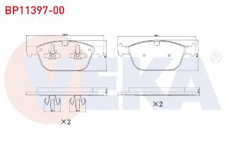 FREN BALATA ÖN VOLVO XC60 D3 2008- / XC60 2.4 D 2008- / XC60 D5 2008- / XC60 T6 2008- / XC60 2.0 T 2008- resmi