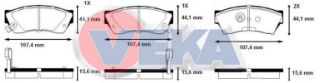 FREN BALATA ÖN İKAZLI TATA INDIGO 1.4 D 2003-/ 1.4 2003-/ SUZUKİ SWİFT II 1.3İ 1989-2004 / 1.0İ 1989-2004 / ALTO III (EF) 1.0 1994-2002/ NİSSAN SUNNY II (N13) 1.6İ 1986-1991 resmi