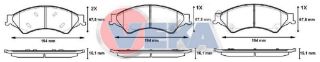 FREN BALATA ÖN İKAZLI FORD RANGER (TKE) 2.2 TDCI 4X4 2011- / RANGER (TKE) 2.5 TDCI 4X4 2011- / RANGER 3.0 TDCI 4X4 2011- /  MAZDA BT-50 2.5 CD 4X4 2006- resmi