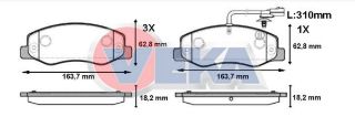 FREN BALATA ARKA FISLI RENAULT MASTER III (FV) 2.3 DCI CIFT TEKER 2010- / OPEL MOVANO B 2.3 DCI 2010- / KARSAN JEST 2.3 D 2012- resmi