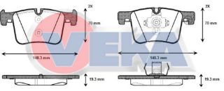 FREN BALATA ÖN BMW 3 SERISI (F30) 320İ XDRİVE 2011-/ 320 İ 2011- / 320 D 2011-/ 316 İ 2011-/ 2 SERISI (F45) 220 D 2014-/ BMW X4 (F26) XDRİVE 2.0İ 2014-/ XDRİVE 3.0 D 2014- resmi