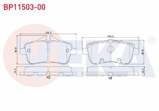 FREN BALATA ARKA MERCEDES M SERISI (W166) ML 250 CDI 2011- resmi