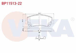 FREN BALATA ÖN İKAZLI JEEP CHEROKEE (KL) 2.0 CRD 2014- resmi