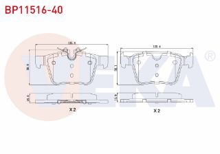 FREN BALATA ARKA 18 JANT LAND ROVER DISCOVERY SPORT (LC) 2.0 TD4 14-/ DISCOVERY SPORT 2.0 Sİ4 14-/ VOLVO S90 II 2.0 D5 16-/ XC90 II 2.0 D5 15-/ JAGUAR XF (JB) 2.0 D 16-/ XE (X760) 2.0 15- resmi