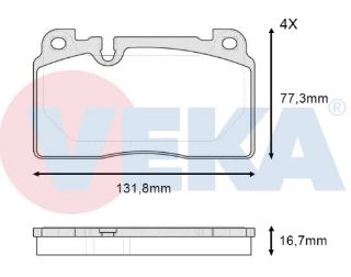 FREN BALATA ÖN AUDI Q5 (8R) 2.0 TDI 2008-/ 2.0 TFSI 2008-/ 3.0 TDI 2008- / PORSCHE MACAN (95B) 2.0 2014-/ MACAN (95B) 3.0 S 2014- resmi