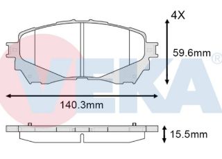 FREN BALATA ÖN İKAZLI MAZDA 6 (GJ,GH) 2.0 2013- / 6 (GJ,GH) 2.2 D 2013- resmi