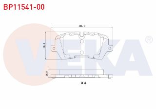 FREN BALATA ARKA LAND ROVER RANGE ROVER IV (LG) 3.0 TD 4X4 2012- resmi