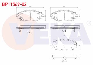 FREN BALATA ÖN İKAZLI MAZDA 3 (BM) SKYACTIVE G100 - G120 - G165 - D150 2013- resmi