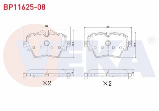 FREN BALATA ÖN BMW 2 (F45) 218 İ - 220 D 2014-/ 3 (G20) 320İ- 320D 2018-/ 5 (G30, F90) 520 D 2016-/ X1 (F48) 2.0 D 2014-/ MİNİ COOPER CLUBMAN (F54) 1.5İ 2014-/ COUNTRYMAN (F60) 1.5 D-1.6 2016- resmi