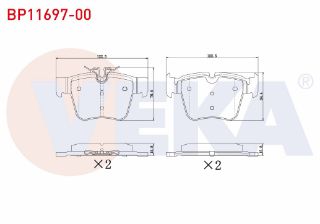 FREN BALATA ARKA MERCEDES GLC (X253) 250 2015- resmi