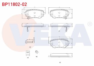 FREN BALATA İKAZLI ARKA MERCEDES X SERISI (470) X 250 D 18,3 MM 2017- resmi