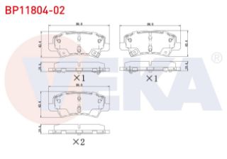 FREN BALATA ARKA İKAZLI KİA PICANTO (JA) 1.0 MPI - 1.25 MPI 2017- resmi