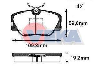 FREN BALATA ÖN MERCEDES E SERISI (W124) E 200 D 1993-1995 / E SERISI (W124) E 200 1993-1995 / E SERISI (W124) E 250 D 1993-1995 resmi