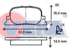 FREN BALATA ARKA GEELY EMGRAND EC7 1.5 2010-2014 / GEELY GEELY 1.3 2009- resmi