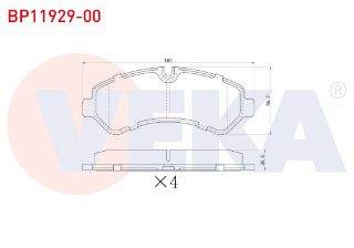 FREN BALATA ARKA MERCEDES SPRINTER 5T (907) 516 CDI - 519 CDI 2018- CIFT TEKER resmi