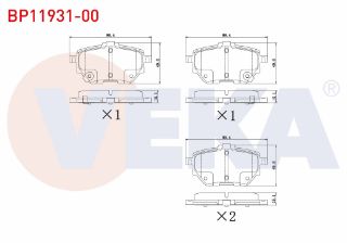 FREN BALATA ARKA İKAZLI TOYOTA COROLLA (E21) 1.6 VVT-I ELEKTRONIK PARK FRENLI 2019- resmi