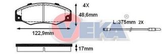 FREN BALATA FISLI ÖN RENAULT R21 (B48,L48) CONCORDE 2.0 17.00MM 1986-1993 resmi