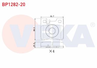 FREN BALATA ARKA MERCEDES C SERISI (W202) C 220 CDI 1993-2000 resmi
