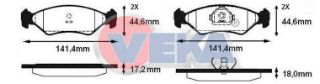 FREN BALATA ÖN FORD FİESTA III 1.1 1989-1995 / FİESTA III 1.4 1989-1995 / FİESTA III 1.6 16V 1989-1995 / FİESTA III 1.8 16V 1989-1995 resmi