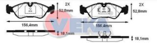 FREN BALATA ÖN OPEL VECTRA B 1.6İ 1995-2003 / VECTRA B 1.8İ 16V 1995-2003 / VECTRA B 2.0 DTI 1995-2003 / VECTRA B 1.7 TD 1995-2003 / DAEWOO ESPERO (KLEJ) 1.8İ 1995-1999 resmi