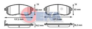 FREN BALATA ÖN İKAZLI SUZUKİ SX4 (GY) 1.5 VVT-I 2006-2013 / SX4 (GY) 1.6 2006-2013 resmi