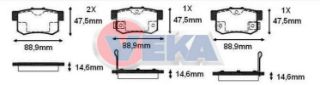 FREN BALATA İKAZLI ARKA CİVİC VIII 1.6 VTEC 2005-2012/ACCORD V 2.2İ ES 1993-1997/1.6İ 16V 1993-1997/ACCORD VI 1.6İ 1997-2003/2.0İ LS 1997-2003/S2000 2.0 V-TEC 1999-/ İNTEGRA 1.8 TYPER 1993-2001 resmi