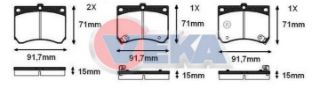 FREN BALATA ÖN İKAZLI MAZDA 323 V (BA) 1.8İ 16V 1994-1998 / MX-3 (EC) 1.6İ 16V 1991-1994 / MX-3 (EC) 1.8İ 16V 1991-1994 resmi