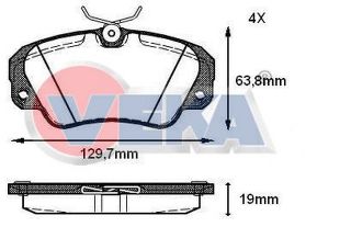 FREN BALATA ÖN OPEL OMEGA B 2.0 DTI 1994-2003 / OMEGA B 2.2 DTI 1994-2003 resmi